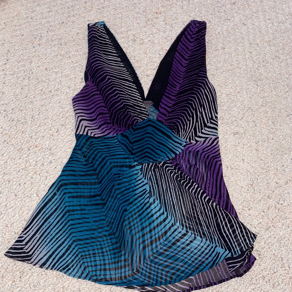 Zebra Print Armani Exchange Tank Top